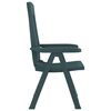 vidaXL Garden Reclining Chair Set of 2 Green Polypropylene (PP) Medium