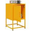 vidaXL Bedside Cabinet Mustard Yellow Steel Medium Bedside Cabinet