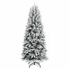 vidaXL Artificial Christmas Tree with 300 LEDs White 82.68 in