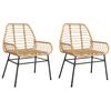 vidaXL Garden Chair Brown PE rattan Medium Durable Garden Chair