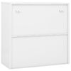 vidaXL Office Cabinet White Steel 35.4 in x 15.7 in x 35.4 in