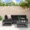 vidaXL Garden Lounge Set Grey Solid pine wood Medium Modular