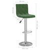 vidaXL Bar Stool Set of 2 Dark Green