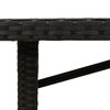 vidaXL Garden Table Black PE Rattan Large UV-resistant materials