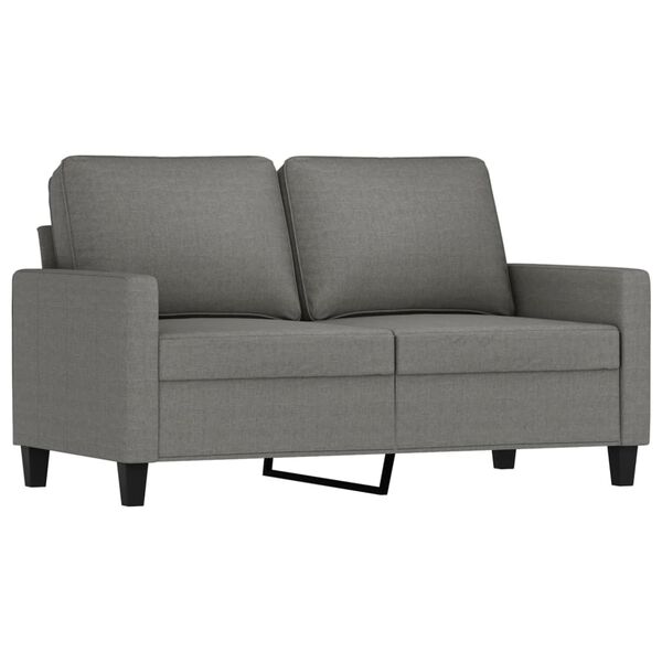 vidaXL 3 Piece Sofa Set with Cushions Dark Gray Fabric