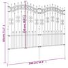 vidaXL Garden Fence with Spear Top Black 94.5"x59.1" Powder-coated Steel