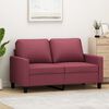 vidaXL 2-seater Sofa Wine Red Fabric (100% polyester), metal, textilene