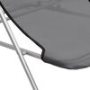 vidaXL Beach Chair Grey Textilene, Powder-coated Steel