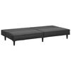 vidaXL Sofa Bed Black Faux leather, wood, plastic, foam 2-Seater