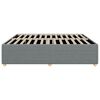 vidaXL Bed Frame Light gray Polyester, solid pine wood King Bed Frame