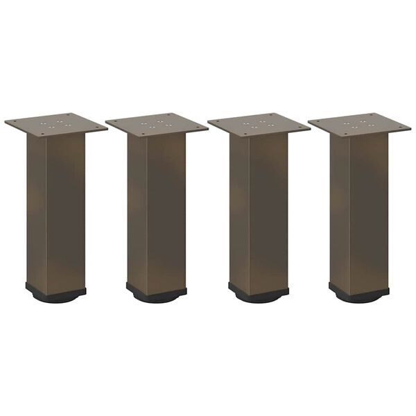 vidaXL Coffee Table Leg Natural Steel Powder-Coated Steel Adjustable Feet
