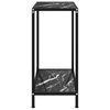 vidaXL Console Table Black Tempered Glass Medium Console Table