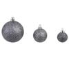 vidaXL Christmas Ball Set of 100 White, Grey Plastic Small, Medium