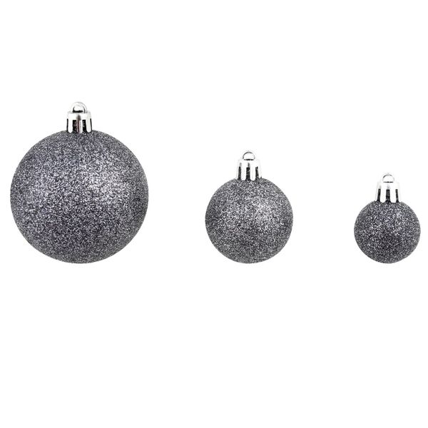 vidaXL Christmas Ball Set of 100 White, Grey Plastic Small, Medium