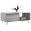 vidaXL Coffee Table Grey Sonoma Engineered wood, Metal 35.4x19.7x14.4 in