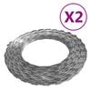 vidaXL BTO-22 Razor Wires 2 pcs 328.1' Steel