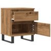 vidaXL Bedside Cabinet Artisan oak Engineered wood, Metal Standard