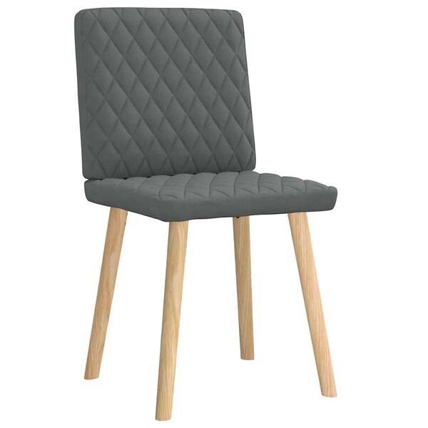vidaXL Dining Chair Set of 2 Dark Grey