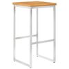 vidaXL Outdoor Bar Stool Set of 4 Teak look Solid Acacia Wood Durable