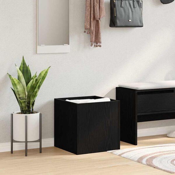 vidaXL Planter Box Black Oak 40 x 38.5 x 40 cm Engineered Wood