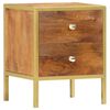 vidaXL Bedside Cabinet Brown Solid Mango Wood Medium Storage