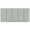 vidaXL Headboard Cushion Light grey Velvet (100% polyester), Foam