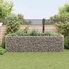 vidaXL Gabion Raised Bed Silver Galvanized steel Large