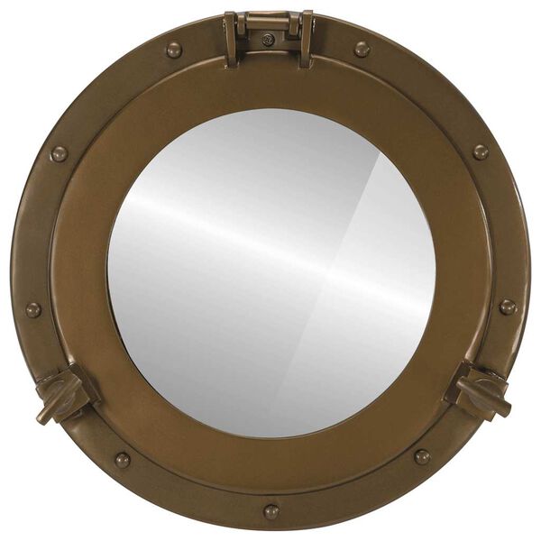 vidaXL&nbsp;Porthole Mirror&nbsp;Wall Hanging&nbsp;&Oslash;15"&nbsp;Aluminum and Glass