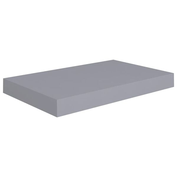vidaXL Floating Wall Shelves 2 pcs Gray 15.7"x9.1"x1.5" MDF