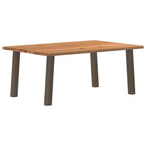 vidaXL Dining Table Light Brown Solid Oak Wood Large Durable