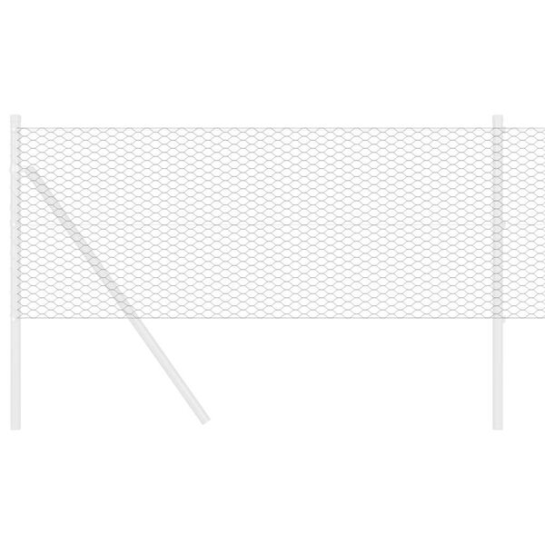 vidaXL Hexagon Fence Gray 0.6 x 10 m Steel