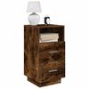 vidaXL Bedside Cabinet Set of 2 Smoked oak Engineered wood