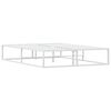 vidaXL Bed Frame White Powder-coated metal Double Bed Frame