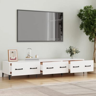 vidaXL TV Stand White 59.1"x13.6"x11.8" Engineered Wood