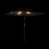 vidaXL Garden Parasol Brown Polyester, Powder-Coated Steel 97.6 in