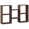 vidaXL Wall Shelf Brown oak Engineered wood Medium Floating Shelf