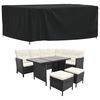 vidaXL Garden Furniture Cover Black 420D Oxford with PU Coating