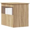 vidaXL Dog Crate Furniture Sonoma Oak Engineered wood, steel