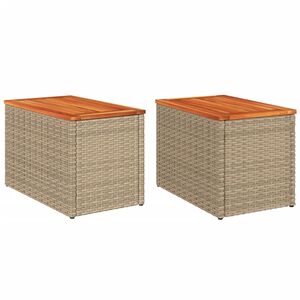 vidaXL Garden Side Table Beige and brown