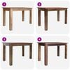 vidaXL Dining Table Natural wood finish Solid mahogany wood