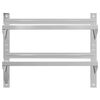 vidaXL Wall Shelf Silver Stainless Steel 29.5 x 11.8 x 23.6 in