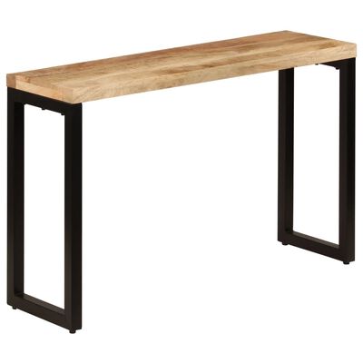 vidaXL Console Table 47.2"x13.8"x29.9" Solid Mango Wood and Steel