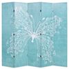 vidaXL Folding Room Divider 78.7x66.9" Butterfly Blue