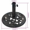 vidaXL Umbrella Base Black Cast Iron 15.7 in diameter