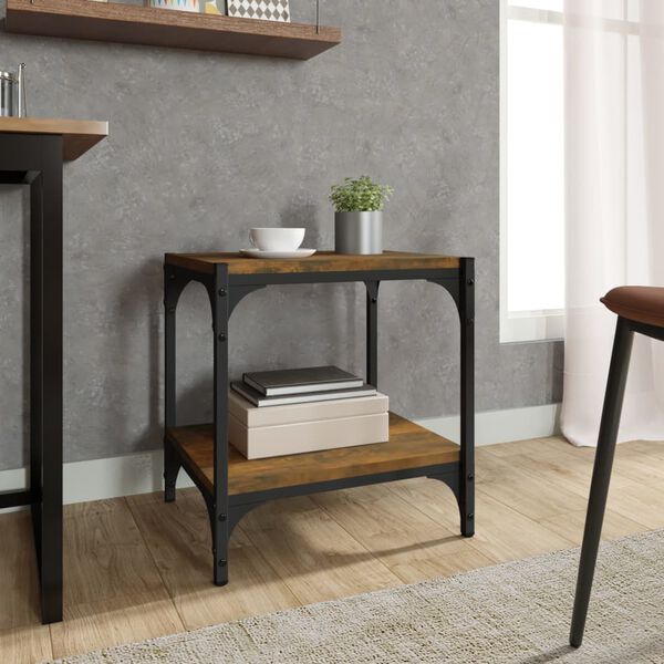 vidaXL TV Cabinet Smoked Oak Engineered Wood Compact TV Cabinet