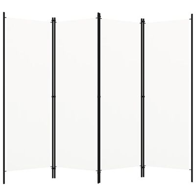 vidaXL 4-Panel Room Divider White 78.7"x70.9"