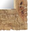 vidaXL Mirror Natural mango wood color Solid mango wood 19.7x19.7 in