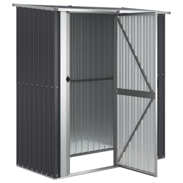 vidaXL Garden Shed Anthracite Galvanized steel, plastic Large Durable