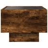vidaXL Bedside Table Smoked Oak Engineered Wood, Glass Medium Square