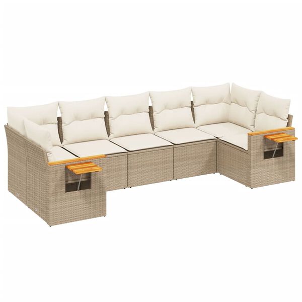 vidaXL Garden Sofa Set Beige